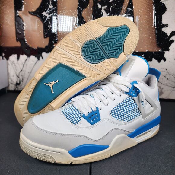 2012 Nike Air Jordan 4 Military Blue Size 13 [308497-105] White Blue OG Tab Swap main image 12